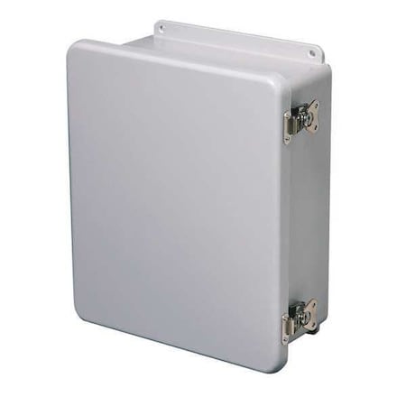 Twist Latch Electrical Enclosures, 7.73 in H, 4.82 in D, 8 in W, 1, 12, 3R, 4X, 6P, Fiberglass