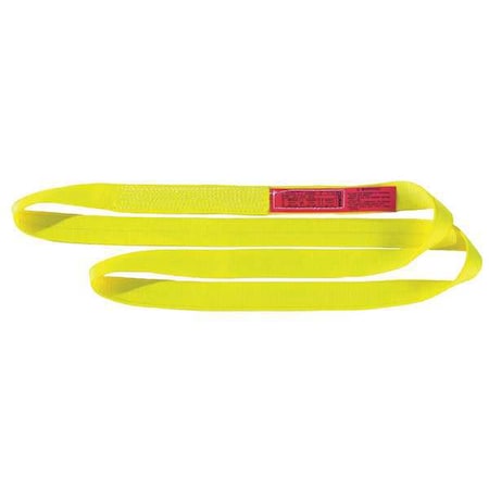 Web Sling, Type 5, 8 ft L, 1 in W, Nylon, Yellow