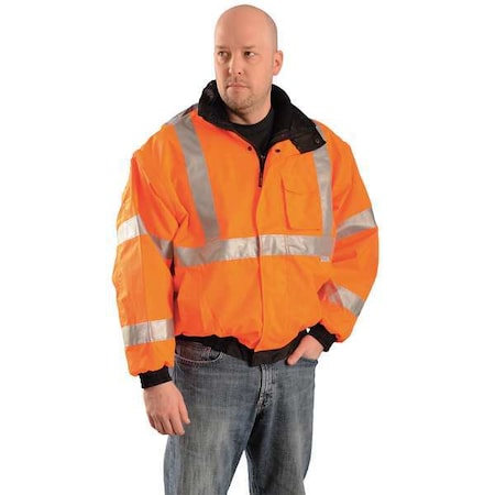 Unisex Jacket, Polyester, Orange, XL