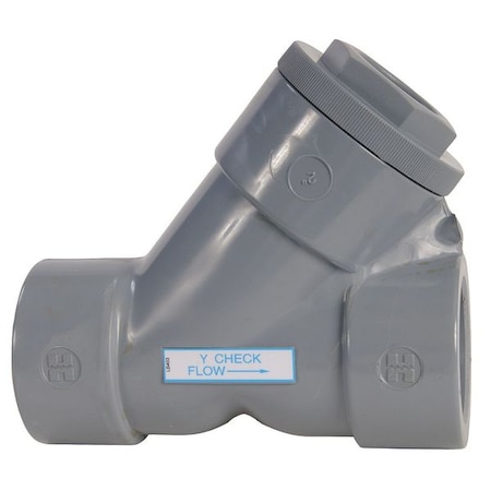 Y-Check Valve, 3/4", PVC/EPDM, Socket