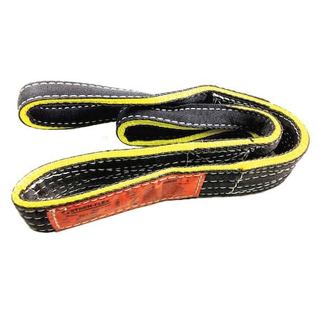 Synthetic Web Sling, Type 6, 10 ft L, 6 in W, Nylon, Black