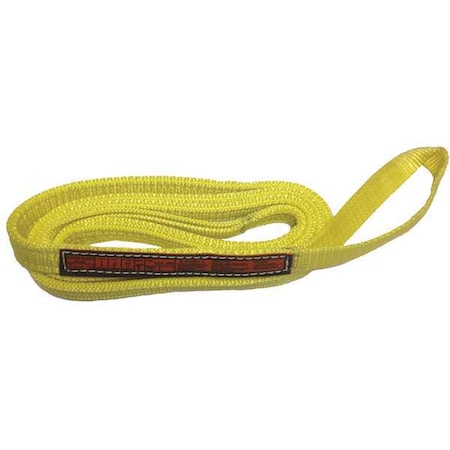 Synthetic Web Sling, Type 4, 4 ft L, 1 in W, Nylon, Yellow