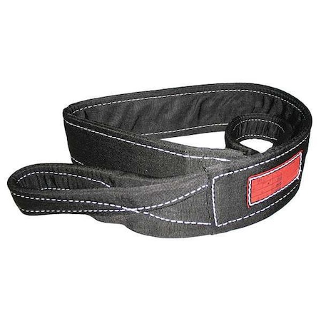 Synthetic Web Sling, Type 3, 6 ft L, 4 in W, Nylon, Black