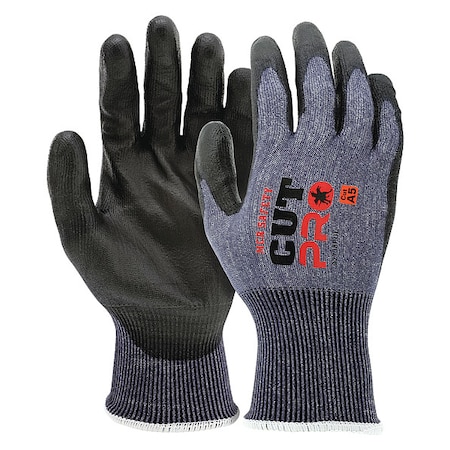Coated Gloves, Cut Level A5 ,Dipped ,Polyurethane ,Smooth ,2XL 12 PK