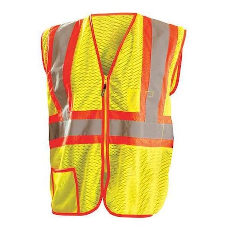 Safety Vest,Yellow,2-Tone Class 2,3XL