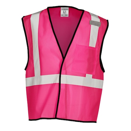 High-Visibility Vest,Pink,S/M