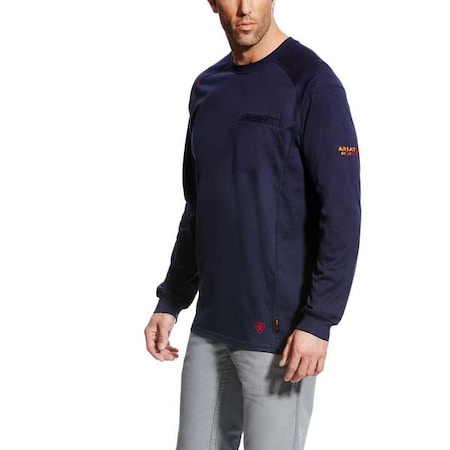 Men's FR Crew Longsleeve Tee, 8.7 cal/sq cm, 2XL, Cotton