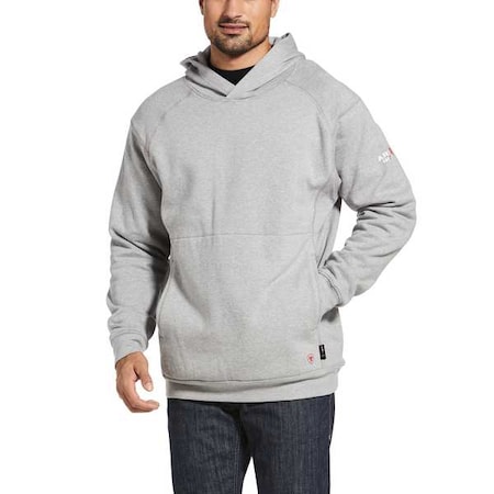 Men's Flame-Resistant Pullover Hoodie, 22 cal/sq cm, L, Cotton