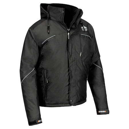 6467 M Black Winter Work Jacket - 300D Polyester Shell