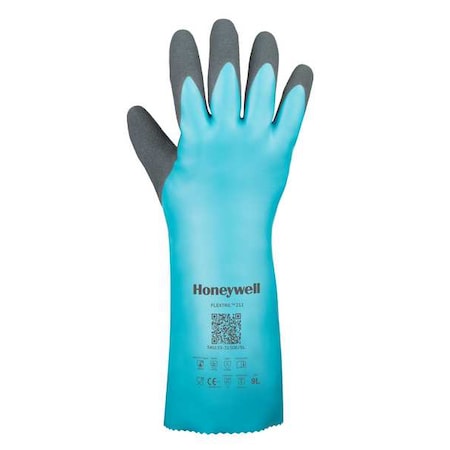 Flextril Chemical Resistant Gloves, Nitrile, 14 in L, 1.3 mm, Green, S, 1 PR