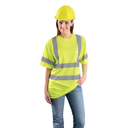 T-Shirt, 3, R, Polyester, Yellow, 2XL