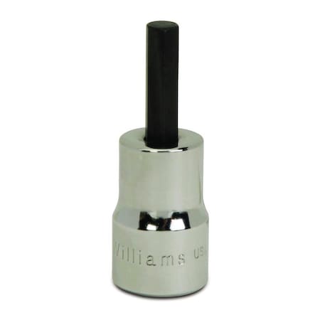 Williams Long Hex Bit, 1/4" D, 1/8"