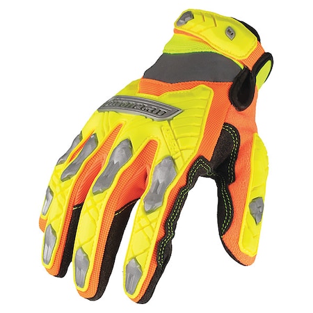 COMMAND IEX-HZIL1 Mechanics Gloves, Synthetic Leather Palm, Polyester Back, 3XL (12)