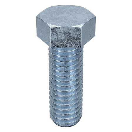 Class 8.8, M10 Hex Head Cap Screw, Zinc Plated Steel, 25 mm L, 50 PK