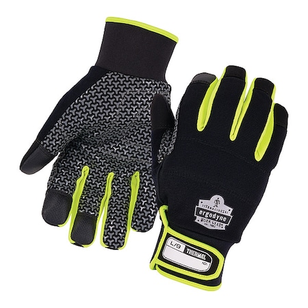Cold Storage Glove, Silicone Palm, -20  Degrees F Min. Temp., Hook-and-Loop Cuff