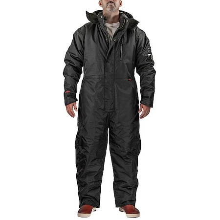 Cold Gear Coverall, Nylon, 240 g/sq m Fabric Weight, Not Applicable Inseam, Black, L