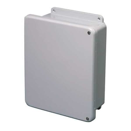 Captive Screws Electrical Enclosures, 11.79 in H, 5.21 in D, 10 in W, 1, 12, 3R, 4X, 6P, Fiberglass