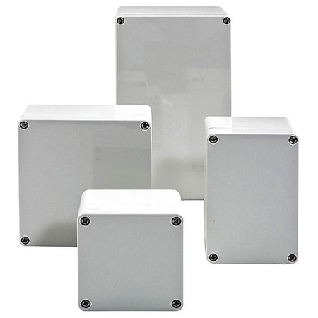 Captive Screws Electrical Enclosures, 4.49 in H, 1.93 in D, 3 in W, 4X, Polycarbonate