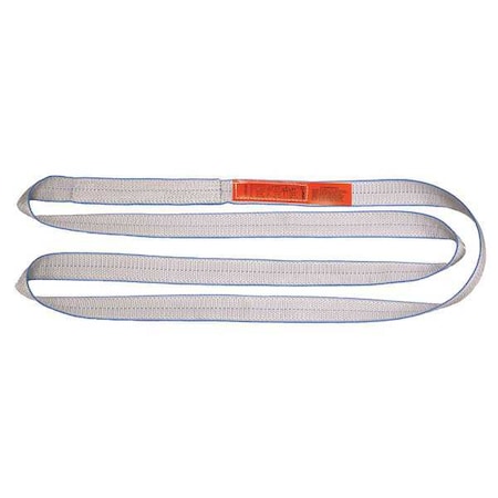 Web Sling, Type 5, 5 ft L, 2 in W, Polyester, Silver