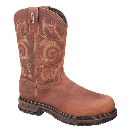 Men's Western Boot, 9.5, Composite Toe, 11 in H, Brown, GB00239