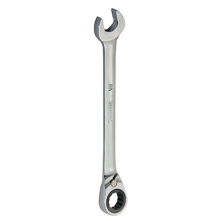 Full Polish Combo Reversible Ratcheting Wrench 15 mm-12 Point