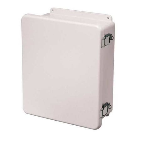 Padlockable Hasp Electrical Enclosures, 7.73 in H, 5.95 in D, 6 in W, 1, 12, 3R, 4X, 6P, Fiberglass