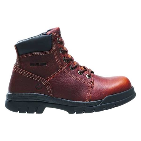Men's 6-Inch Work Boot, 10 1/2 XW, Steel Toe, 6 in H, Walnut, W04713