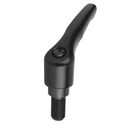 Adjustable Handle, Modern Design, Sz. 0, M04X35, Die Cast Zinc Black Satin, Comp: Steel