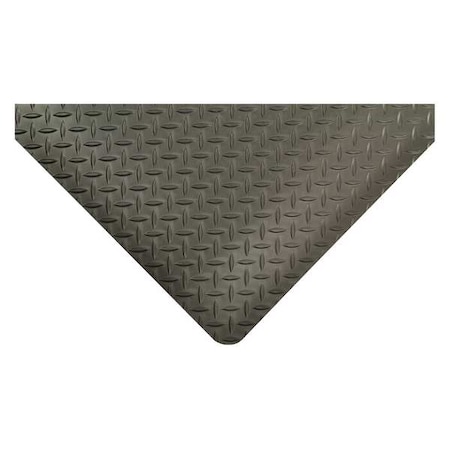Antifatigue Mat, 6 ft. L x 4 ft. W, 9/16" Thickness, Vinyl, Diamond Plate, Black