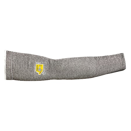 Cut-Resistant Sleeve, Cooling, ANSI/ISEA Cut Level A2, Seamless Knit, 18 in Length, Gray, XL,PR