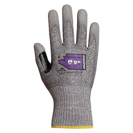 Cut-Resistant Coated Gloves, Cut Level A6 ,Dipped ,Polyurethane ,Smooth ,12 1 PR