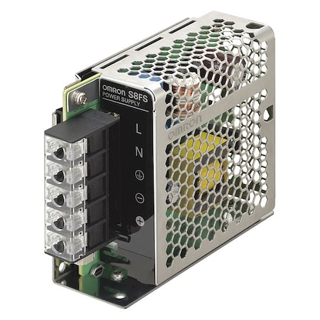 DC Power Supply, 100/240V AC, 24V DC, 30 W, 1.5 A, DIN Rail