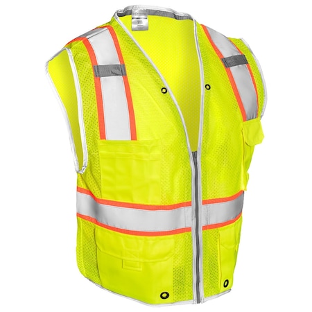 3X, Lime, Class 2, Premium Brilliant Series Heavy Duty Vest