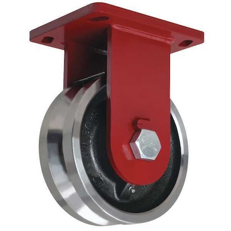 Plate Caster,Rigid,8000 lb.,8" Dia.