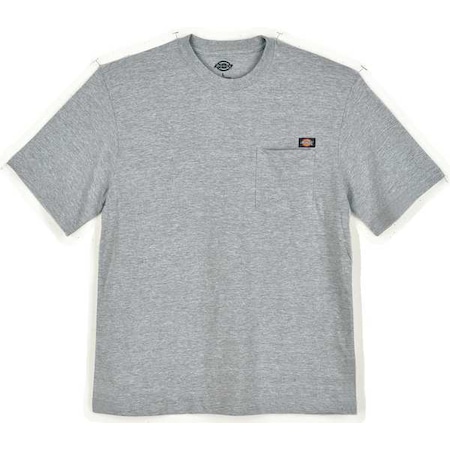 Men's Short Sleeve T-Shirt, Cotton, Pullover, Gray, 3XL