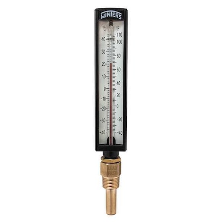 Thermometer, Analog, -40-110 deg, 3/4in NPT