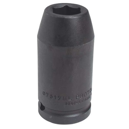 3/4 in Drive Impact Socket Standard Socket, black oxide, Steel,28 mm