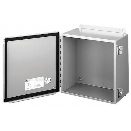 Screw Down Clamps Electrical Enclosures, 8 in H, 3-1/2 in D, 6 in W, 12, 13, Steel