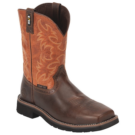 Actuator, Men's Western Boot, Composite Toe D, Leather, 11 in Height, Brown