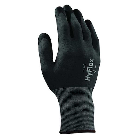 Coated Gloves, Nitrile, Rough, Palm, 5 Abrasion Level, Black/Gray, 2XL (11) 1 PR