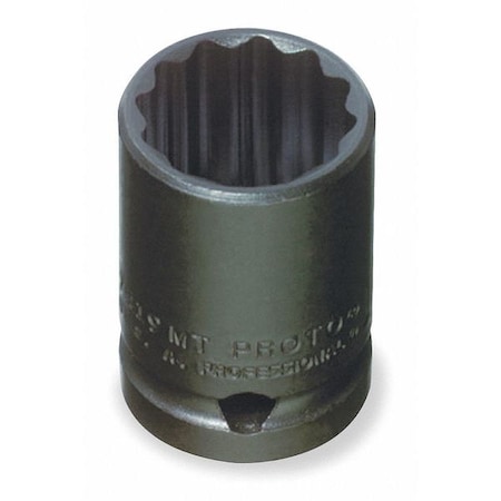 1/2 in Drive, 20mm Metric Socket, 12 Points, Steel,Blk Oxd,20 mm