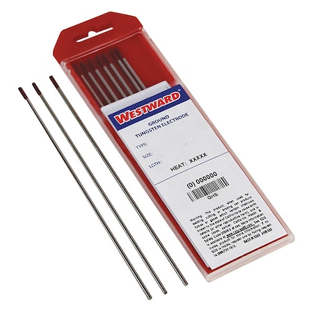 Thoriated Tungsten Electrode 5/32" Dia., AWS A5.12, PK10