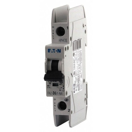 IEC Miniature Circuit Breaker, FAZ-NA Series, 15A, 1 Pole, 277/480V AC, 14kA at 277/480V AC