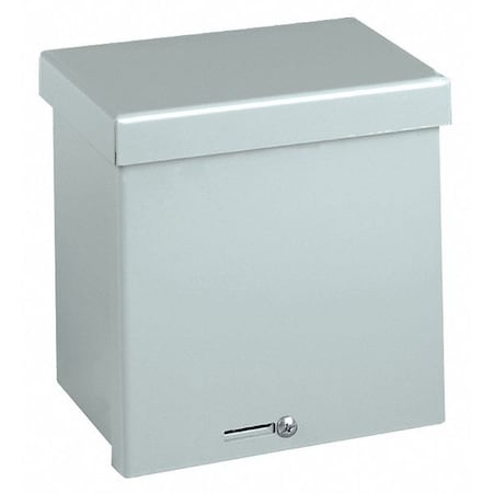 Padlockable Hasp Electrical Enclosures, 12 in H, 4 in D, 12 in W, 3R, Steel