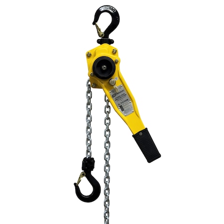 Lever Chain Hoist, 1,500 lb, 10 ft, Hook Mounted - No Trolley