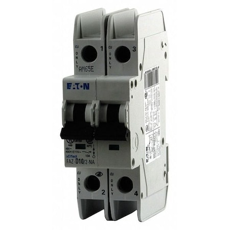 IEC Miniature Circuit Breaker, FAZ-NA Series, 20A, 2 Pole, 277/480V AC, 14kA at 277/480V AC