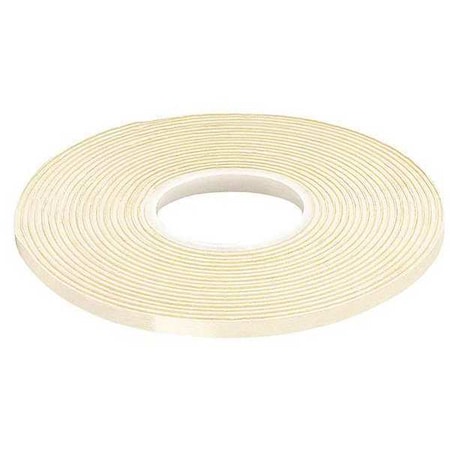 Double-Sided Foam Tape, 1 in W, 5 yd L, 1/32 in, Vinyl Foam, Double-Sided