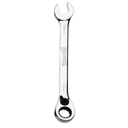 Williams Ratcheting Combo Wrench,12 pt.,22mm