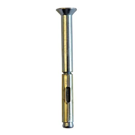 Sup-R-Sleeve Sleeve Anchor, 1/4" Dia., 2" L, Carbon Steel Zinc Plated, 50 PK