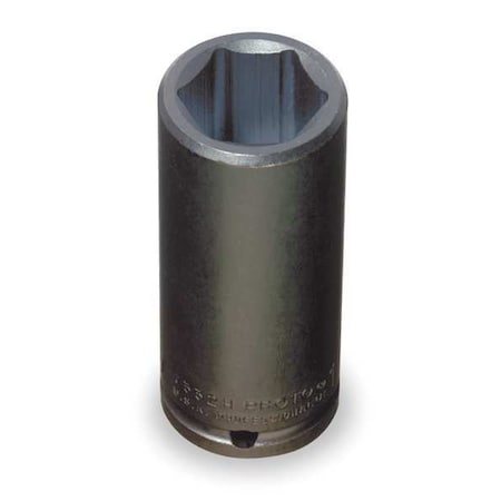 1/2 in Drive Impact Socket Deep Socket, black oxide,1 3/16 in